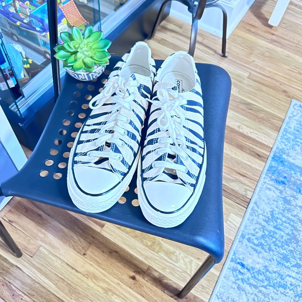 Converse zebra Chuck Taylor size 10.5 men. Preowned in excellent condition.